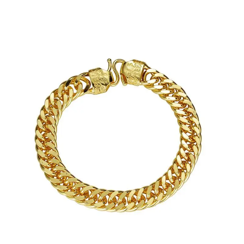 Factory Direct Classic Men's Gold Plated Double Buckle Bracelet - Image 5