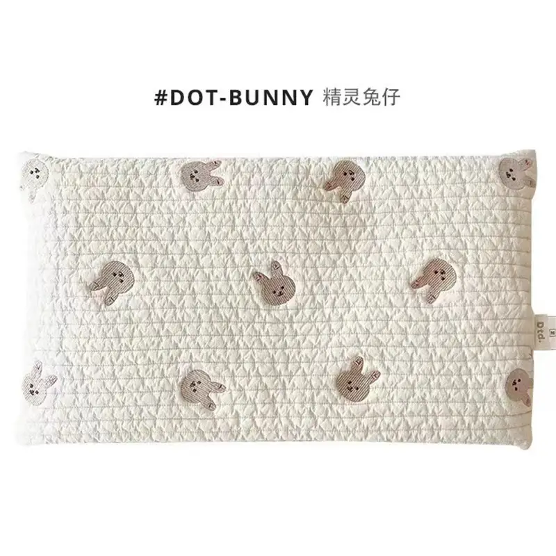 Newborn Baby Quilted Pillow Anti-Spitting Breathable Embroidered - Image 2