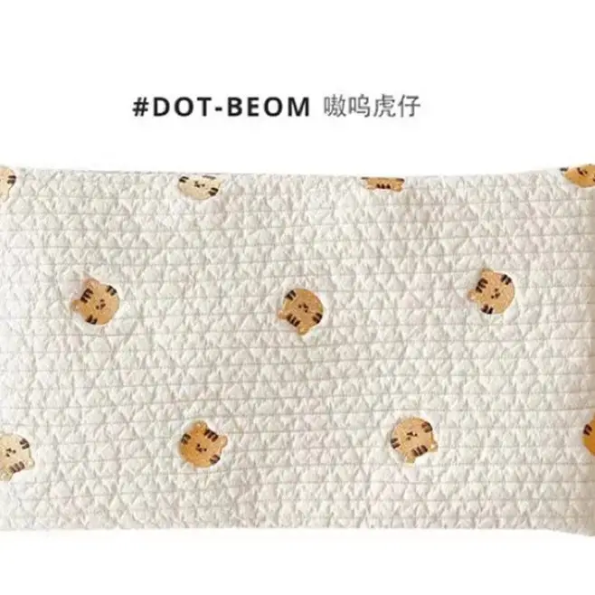 Newborn Baby Quilted Pillow Anti-Spitting Breathable Embroidered - Image 3