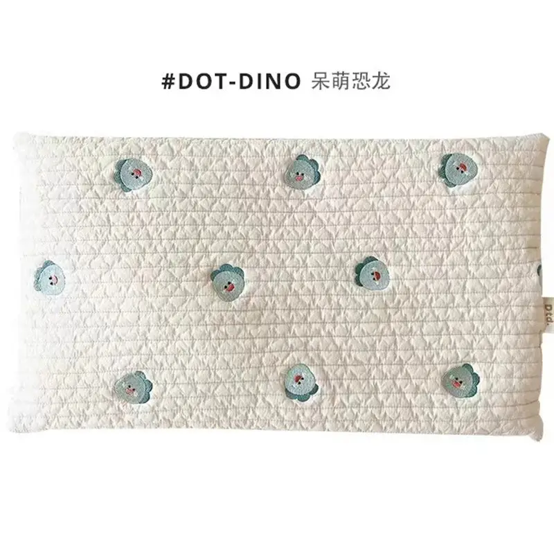 Newborn Baby Quilted Pillow Anti-Spitting Breathable Embroidered - Image 4