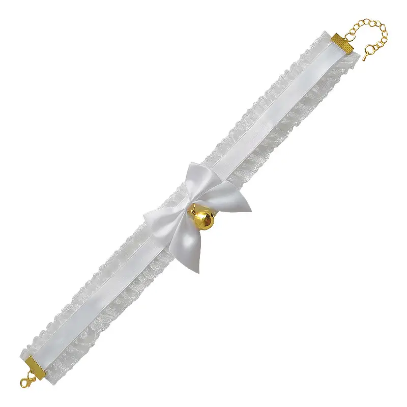 White Fox Headband with Pink Flower Decor - Image 4