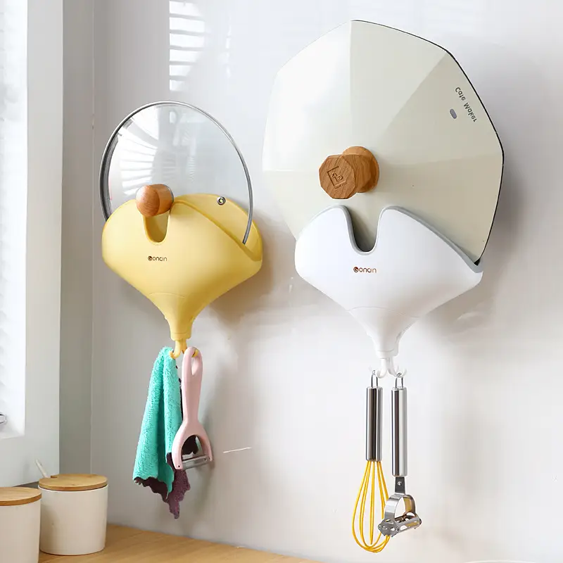 Wall-Mounted Bathroom Storage Rack with Planet-Shaped Basin Hook — feature 2