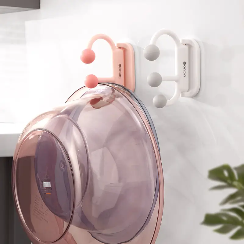 Wall-Mounted Bathroom Storage Rack with Planet-Shaped Basin Hook — feature 4