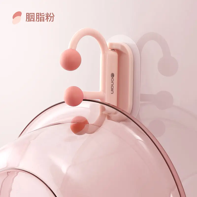 Wall-Mounted Bathroom Storage Rack with Planet-Shaped Basin Hook
