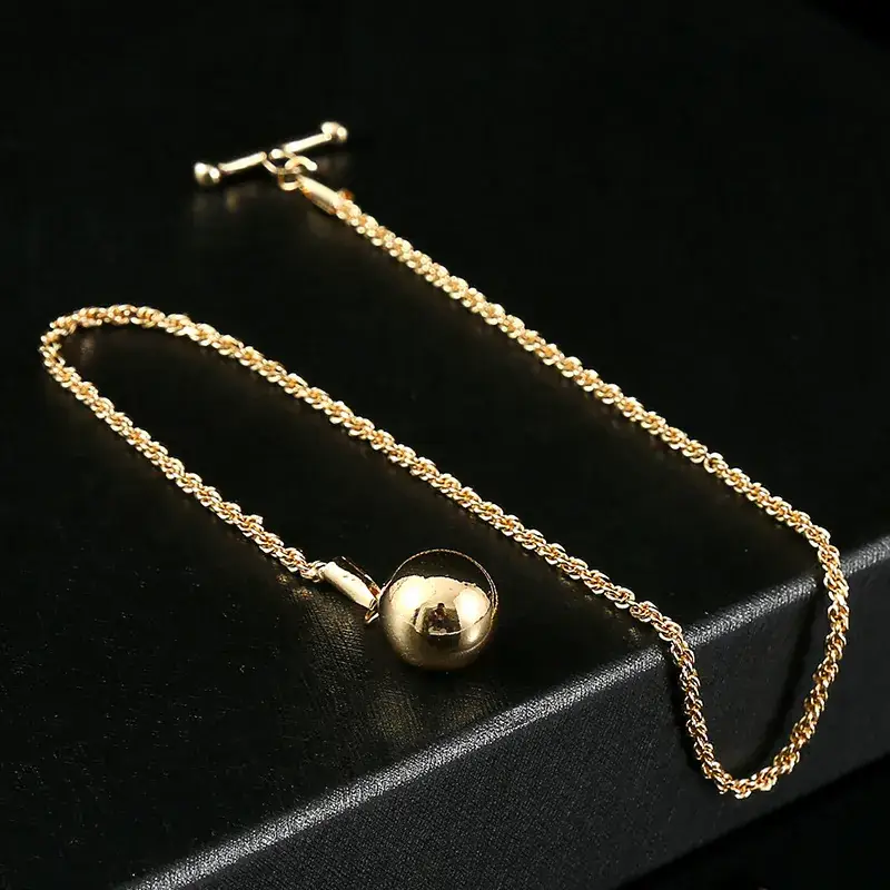 Gold Chain Brooch for Men Wedding Dress Elegant Accessories
