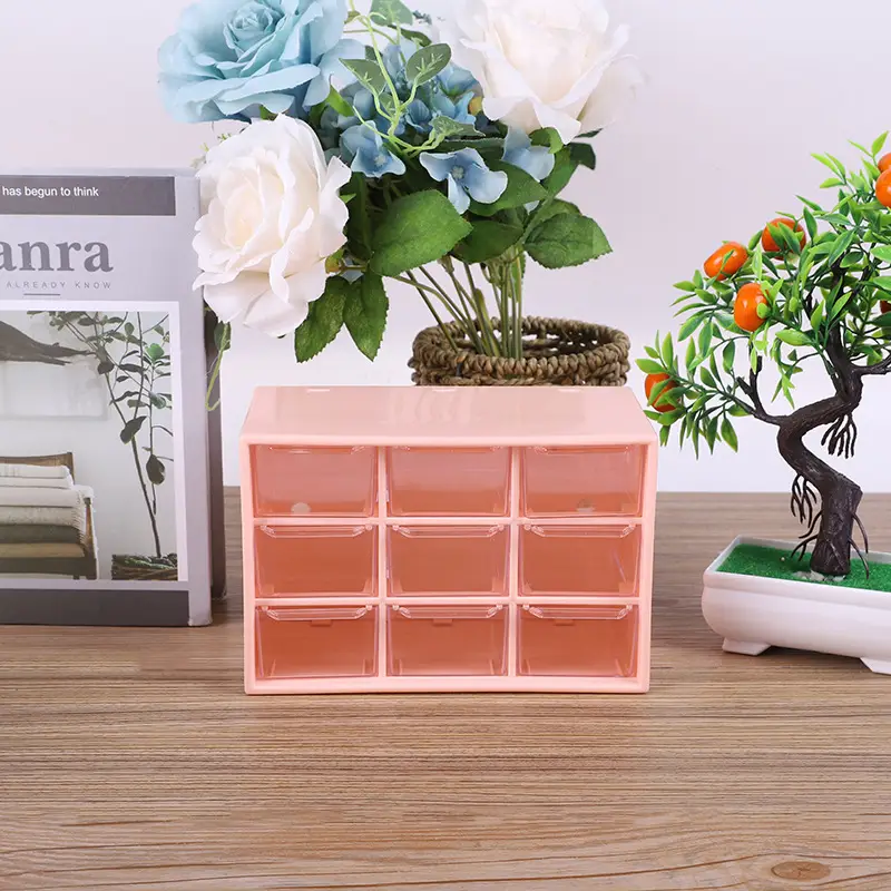 Ins Girl's Heart Jiugongge Storage Box 12cm