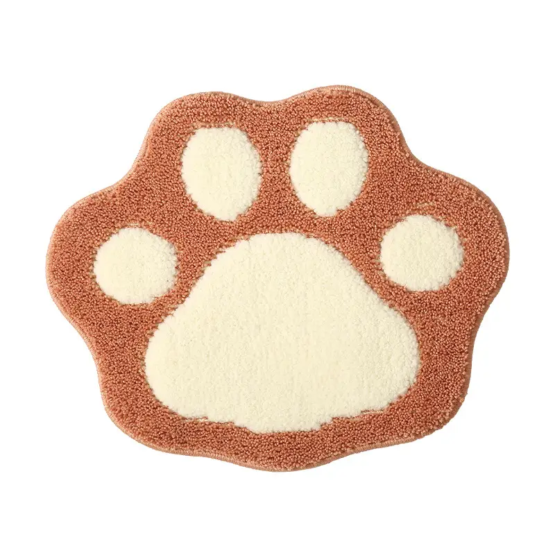 Cartoon Foot Shape Cat Dog Bathroom Mat Non-Slip Absorbent - Image 7