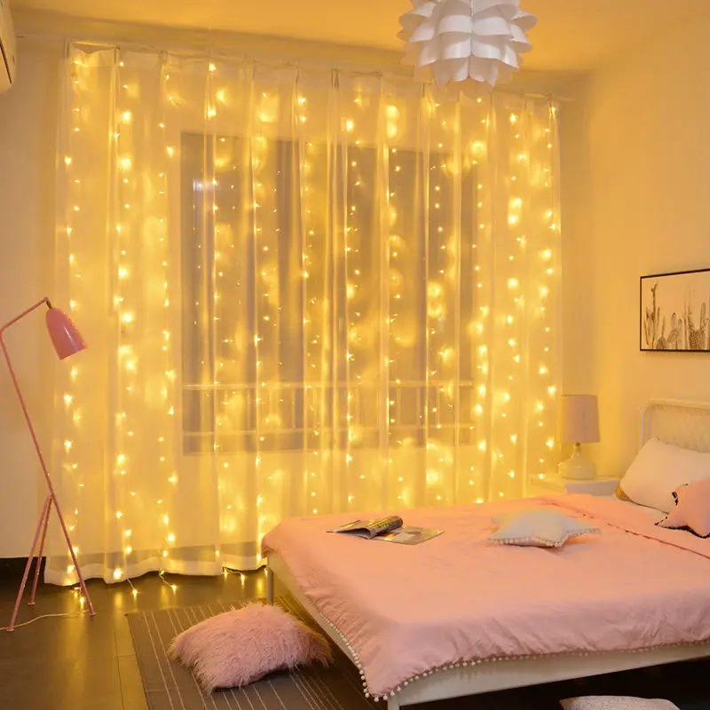 3D Waterfall LED Curtain Lights for Bedroom & Wedding - Image 6