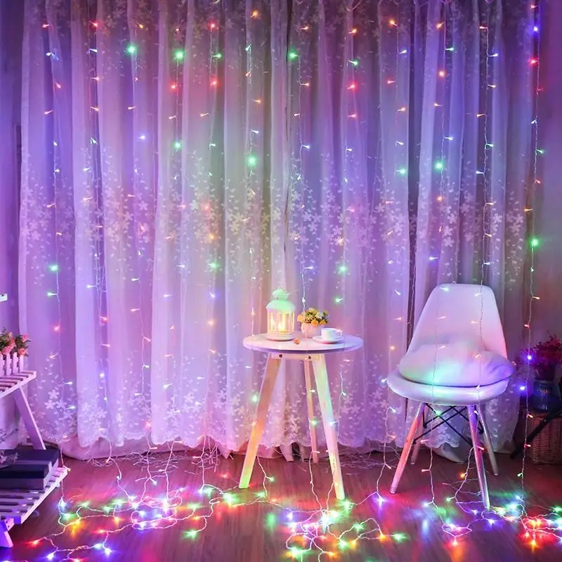 3D Waterfall LED Curtain Lights for Bedroom & Wedding - Image 2