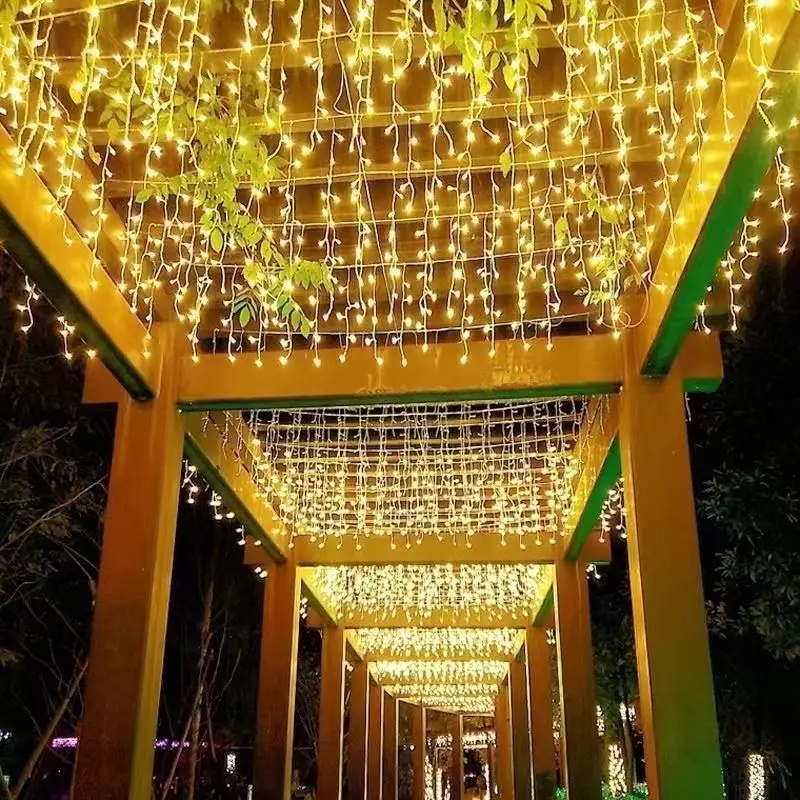 3D Waterfall LED Curtain Lights for Bedroom & Wedding - Image 4