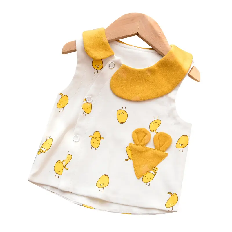 Baby Cotton Vest with Heart Print Spring Autumn Wear - Image 9