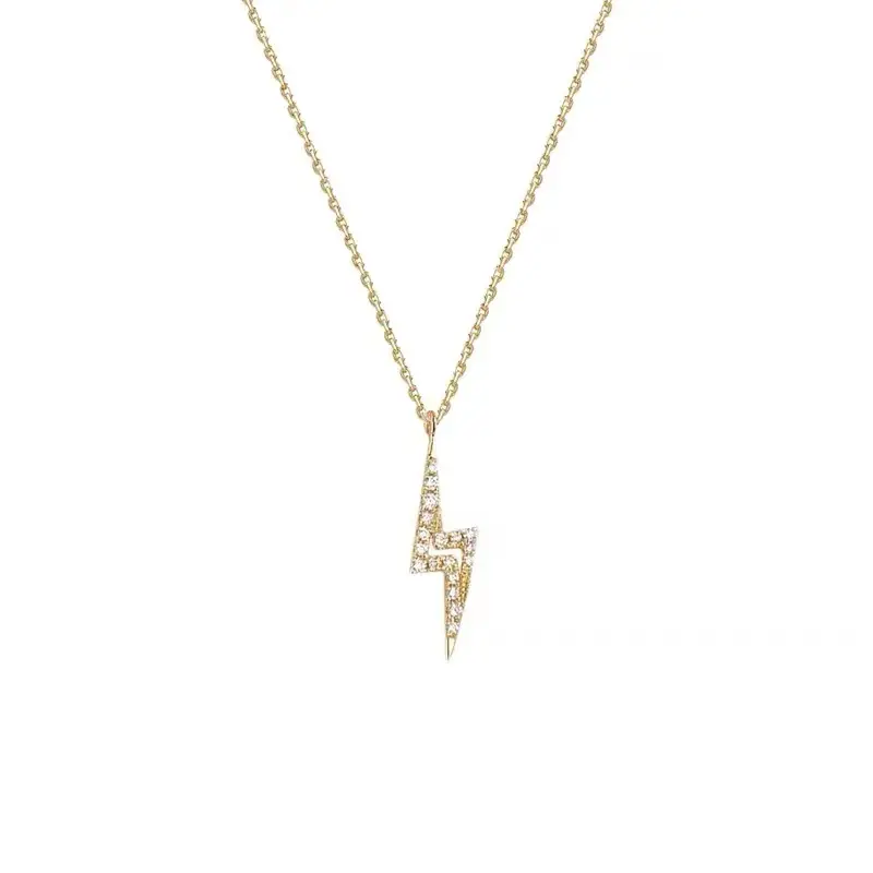 S925 Gold Lightning Necklace for Women - Image 7