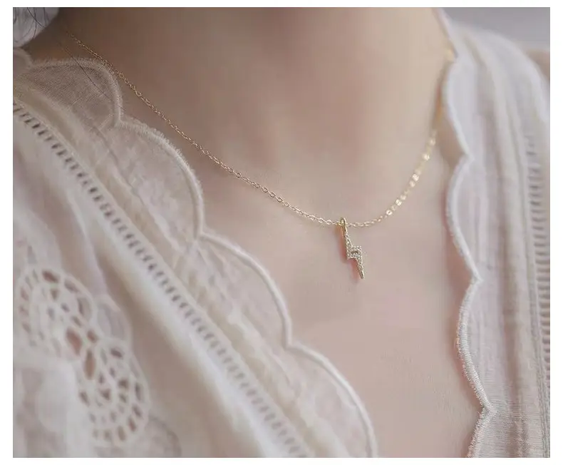 S925 Gold Lightning Necklace for Women — feature 11
