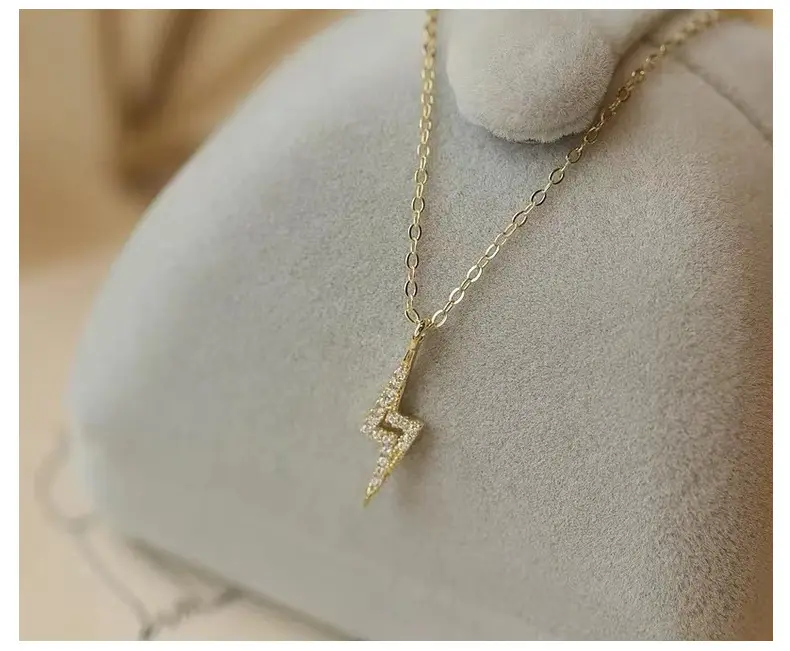 S925 Gold Lightning Necklace for Women — feature 7