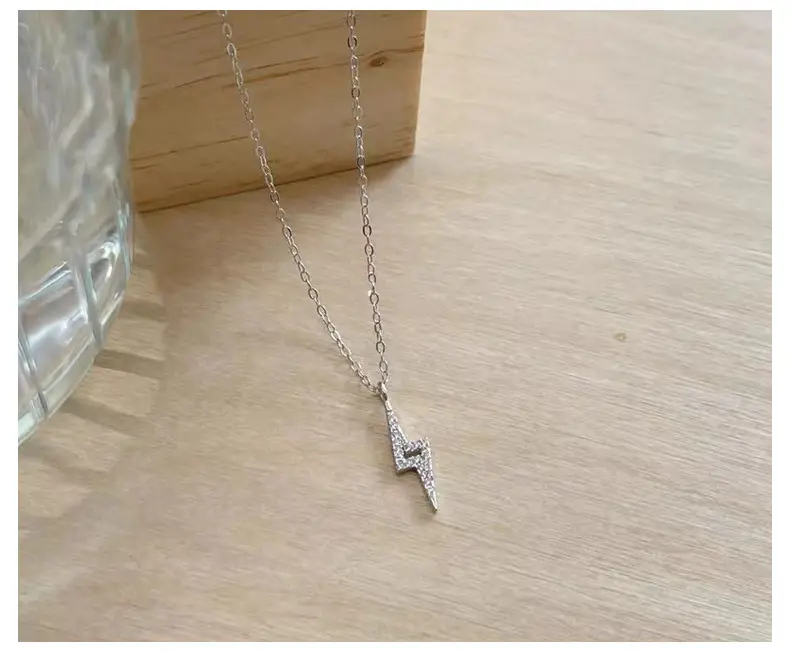 S925 Gold Lightning Necklace for Women — feature 8