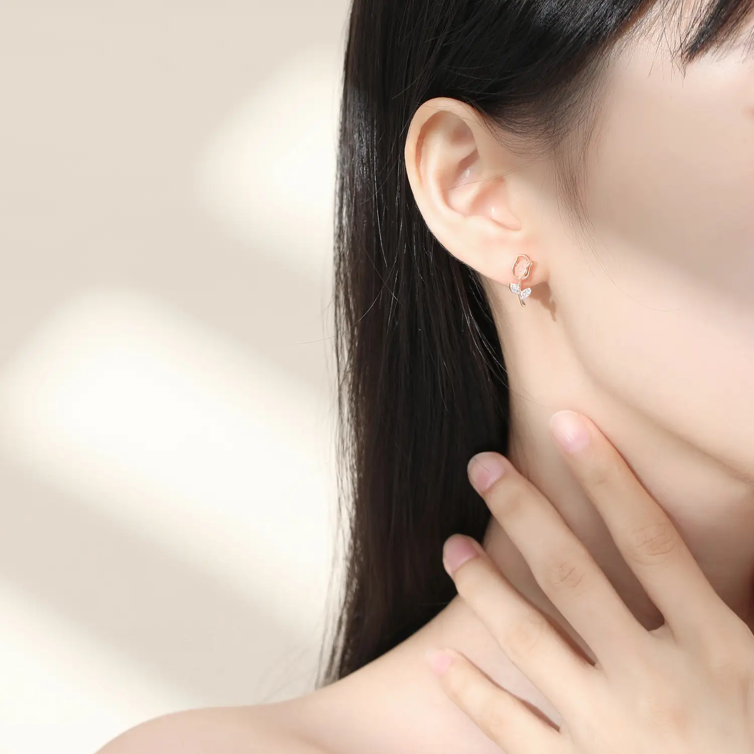 S925 Gold Sweet Tulip Earrings for Women