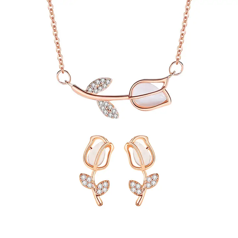 S925 Gold Sweet Tulip Earrings for Women