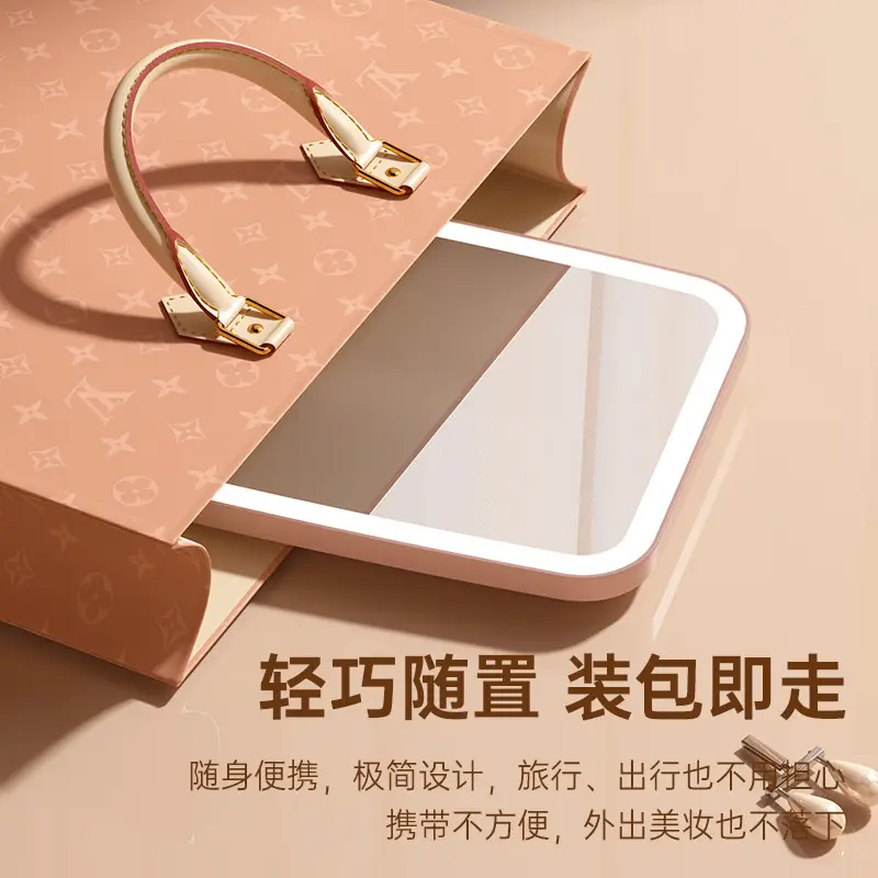 USB Rechargeable LED Makeup Mirror with Lamp - Image 6