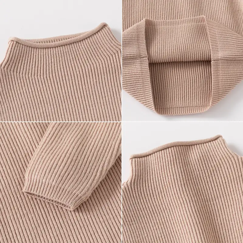 Baby's & Girls' Turtleneck Sweater Set in Blue, Red, Green, Beige - Image 8