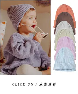 Baby's & Girls' Turtleneck Sweater Set in Blue, Red, Green, Beige — feature 3
