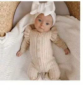 Baby's & Girls' Turtleneck Sweater Set in Blue, Red, Green, Beige — feature 5