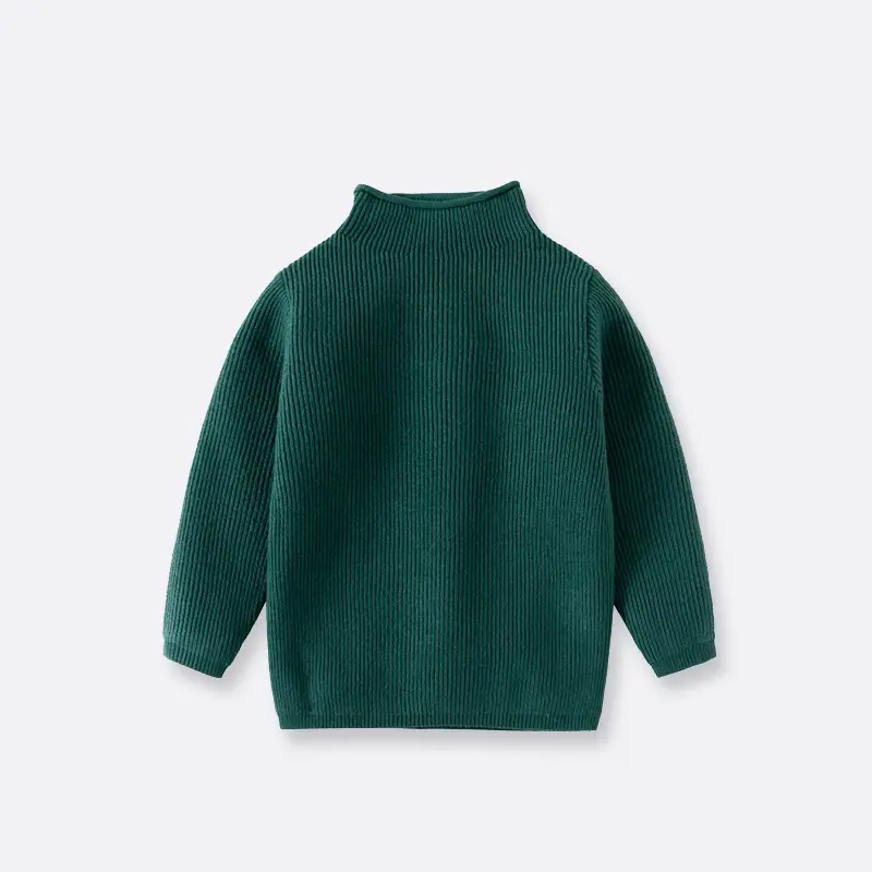 Baby's & Girls' Turtleneck Sweater Set in Blue, Red, Green, Beige - Image 3