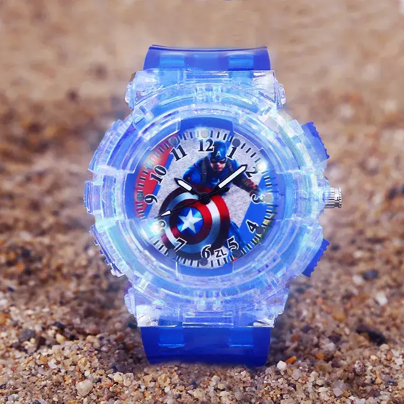 Captain America Anime Watch for Boys Blue Digital Quartz - Image 8