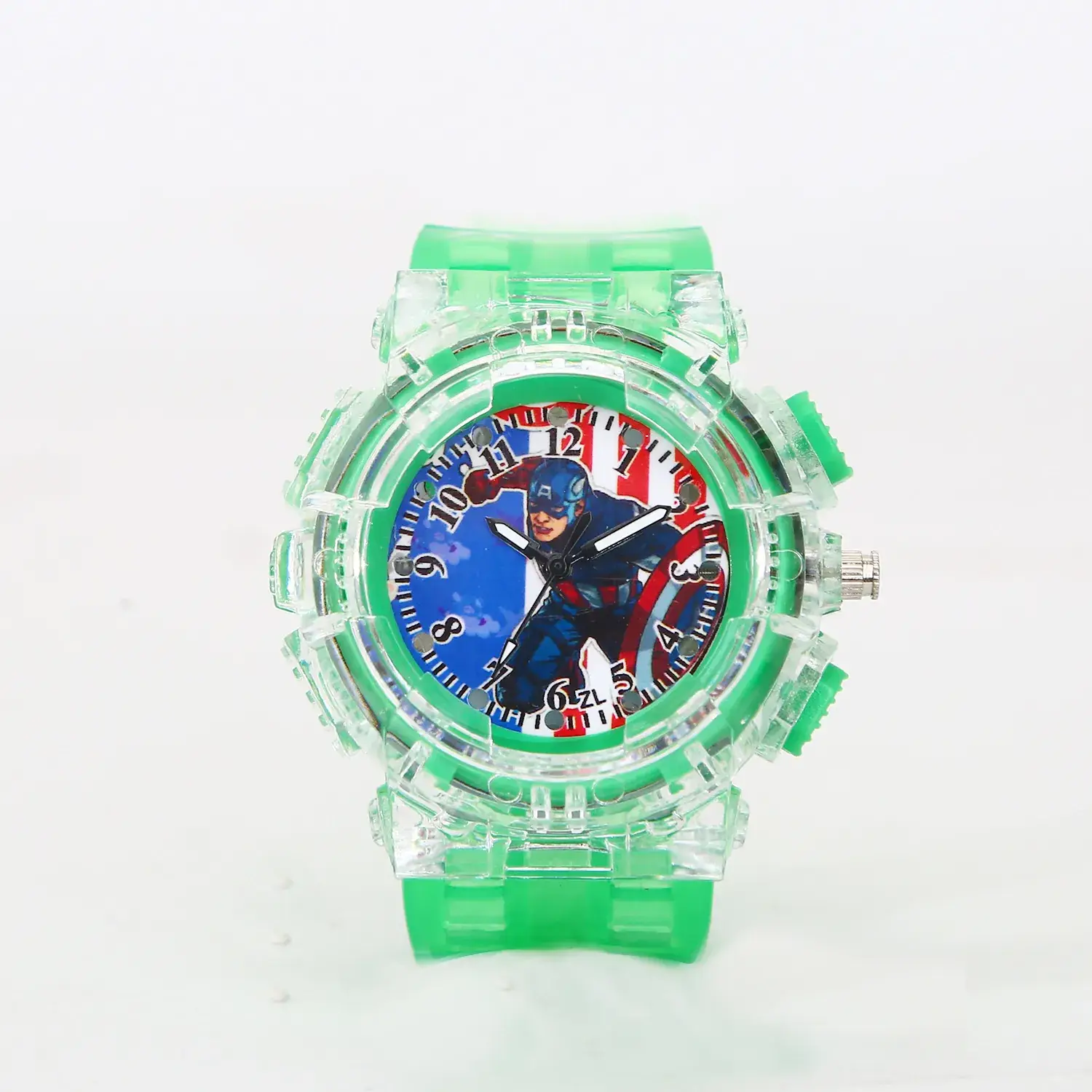 Captain America Anime Watch for Boys Blue Digital Quartz - Image 7