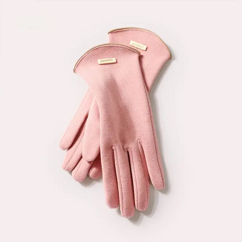 Women Winter Black Fleece Touch Screen Gloves - Image 5