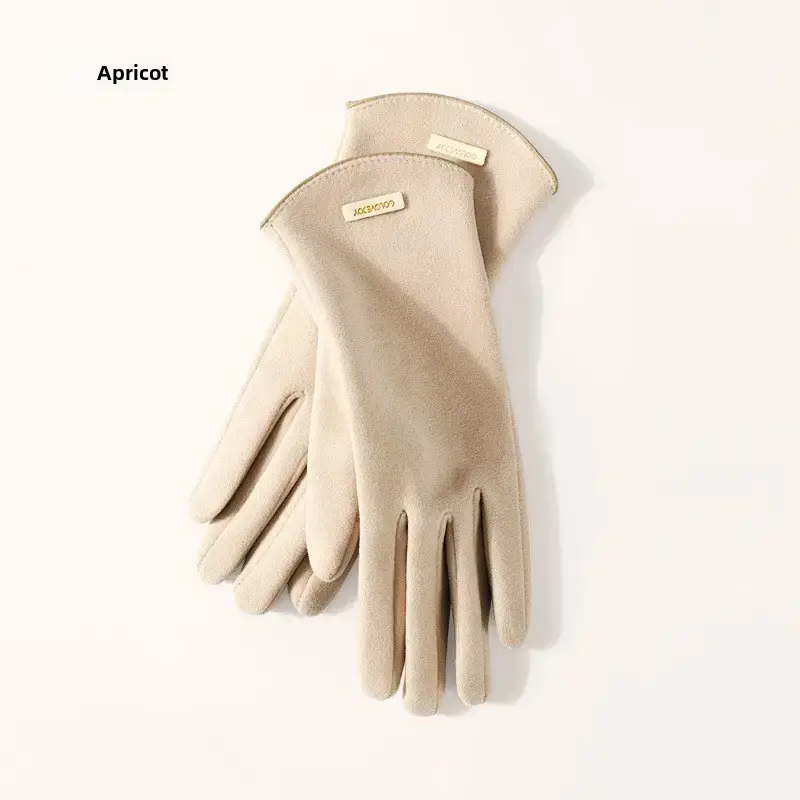Women Winter Black Fleece Touch Screen Gloves - Image 9