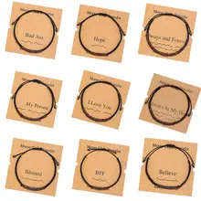 Best Bitches Card Bracelets Set of 2 European American Stainless Steel Love — feature 3