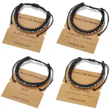 Best Bitches Card Bracelets Set of 2 European American Stainless Steel Love — feature 7
