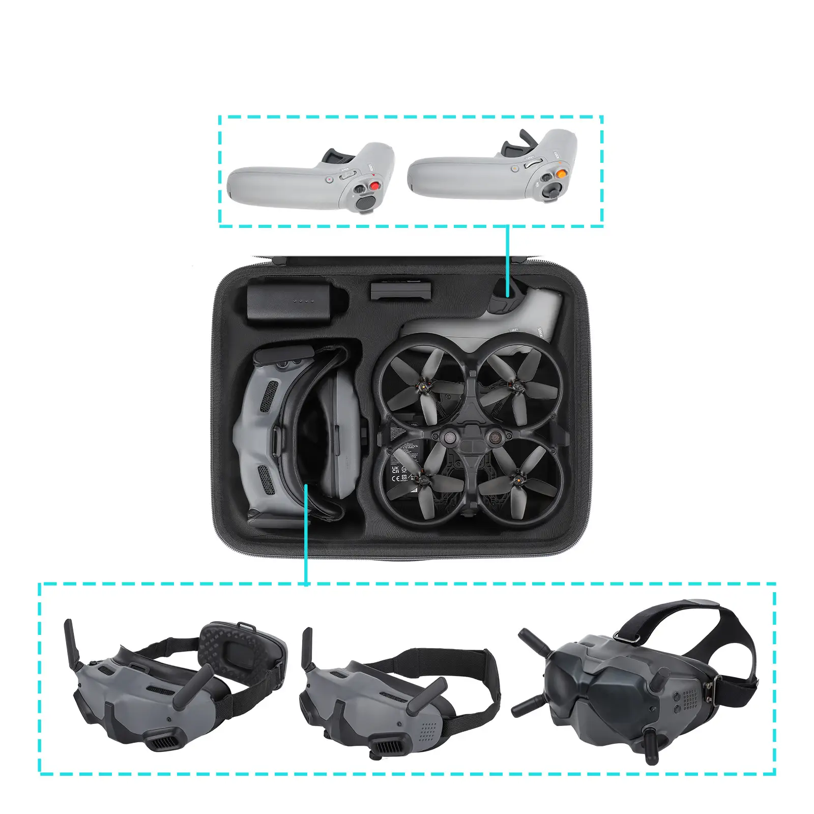 DJI Flight Glasses with 4 Fans & Remote Control - Image 3