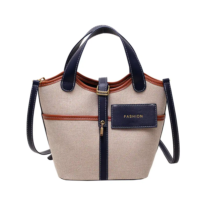 Canvas Bag for Women 2026 New Niche Design Handbag Bucket Bag Retro Fashion Tote Shoulder Crossbody Bag