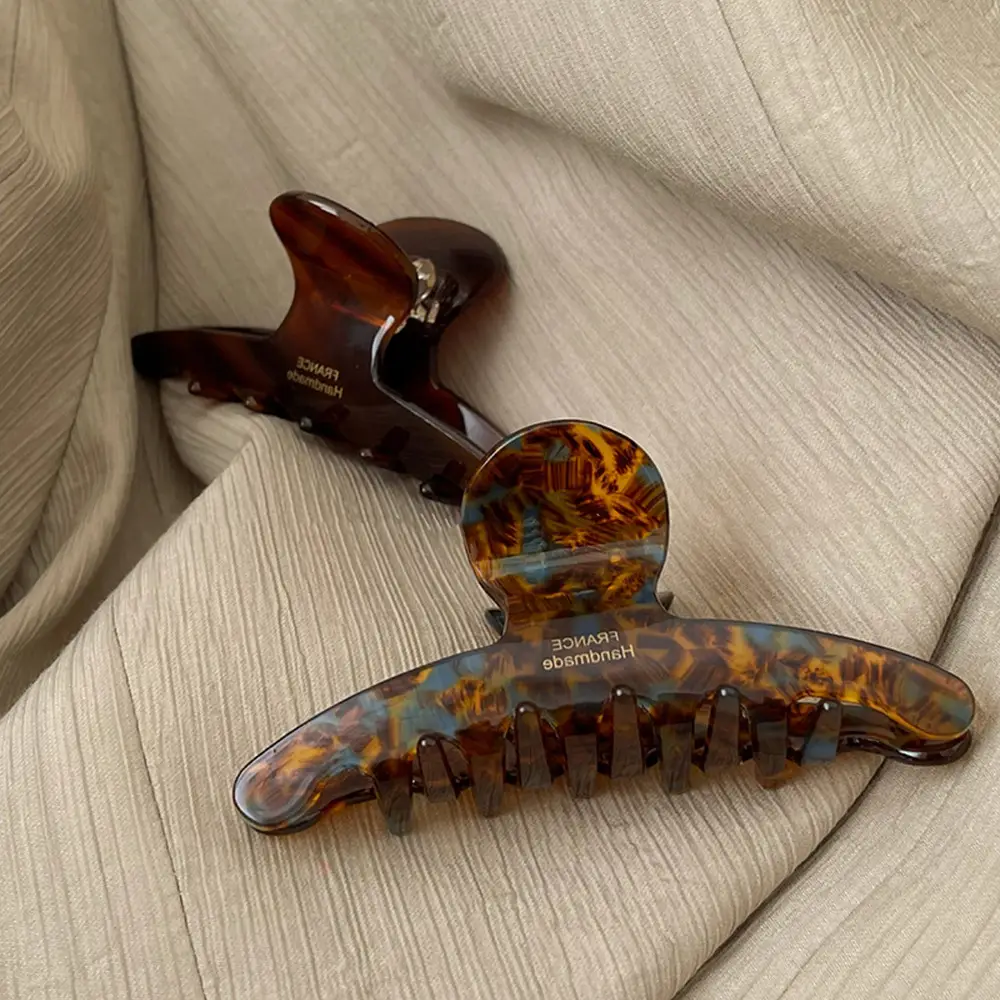 Korean Style Hair Clip Brown Shark Clip - Image 3