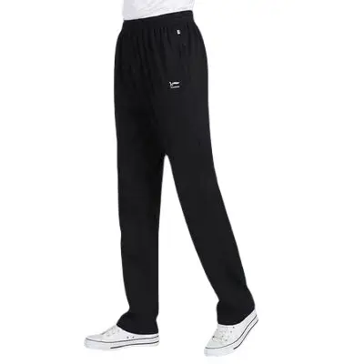 Men Velvet Elastic Cotton Sports Pants Winter Warm
