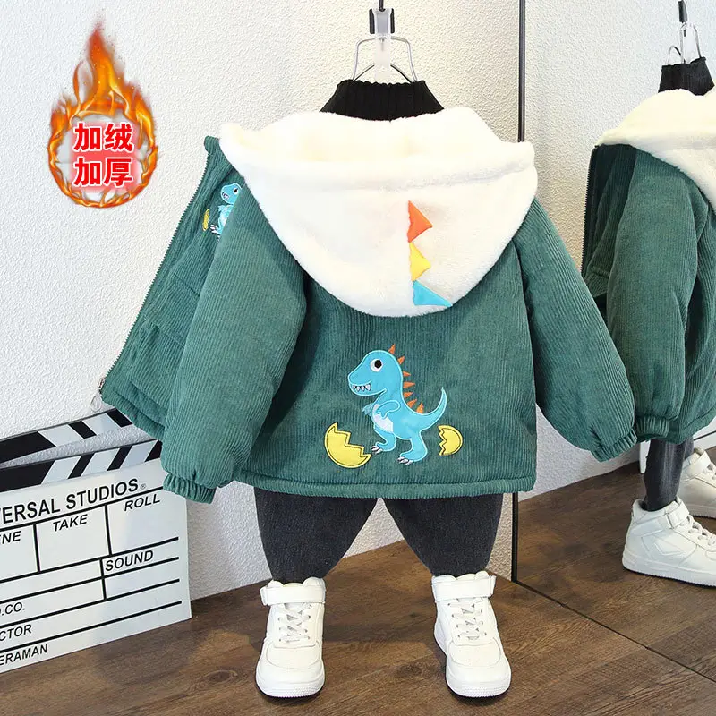 Winter Fleece Coat Yellow Korean Style for Boys Girls - Image 4
