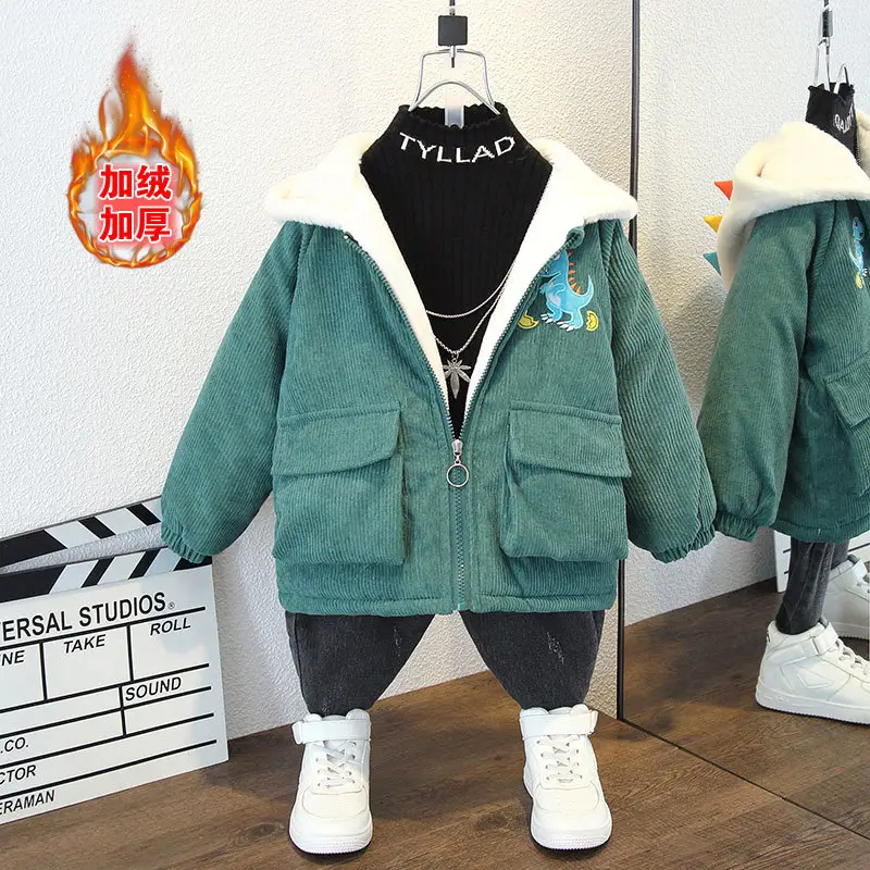 Winter Fleece Coat Yellow Korean Style for Boys Girls - Image 6