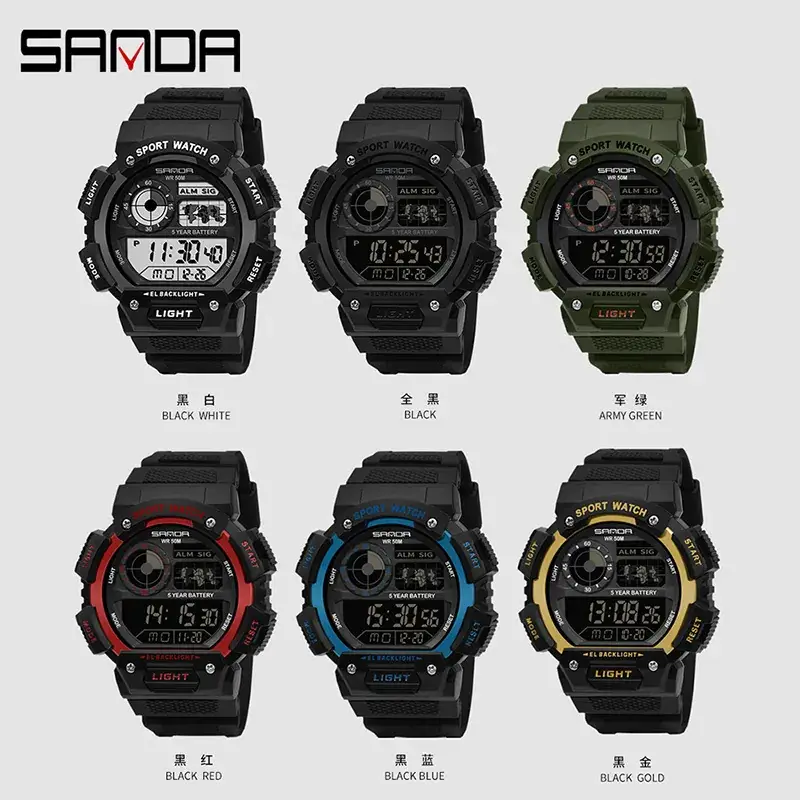 Sanda Luminous Digital Sport Watch for Men Women Waterproof Outdoor - Image 10