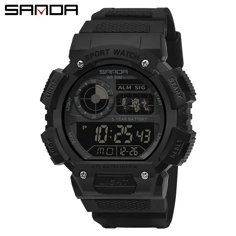 Sanda Luminous Digital Sport Watch for Men Women Waterproof Outdoor