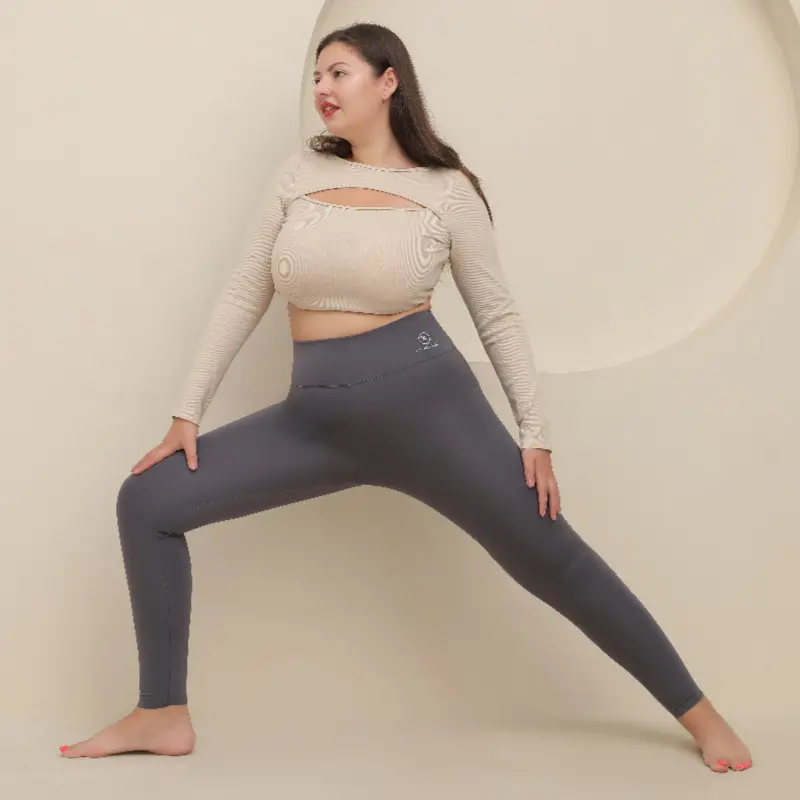 Purple Seamless Yoga Tights Women Hip Belly Riding Tights - Image 19