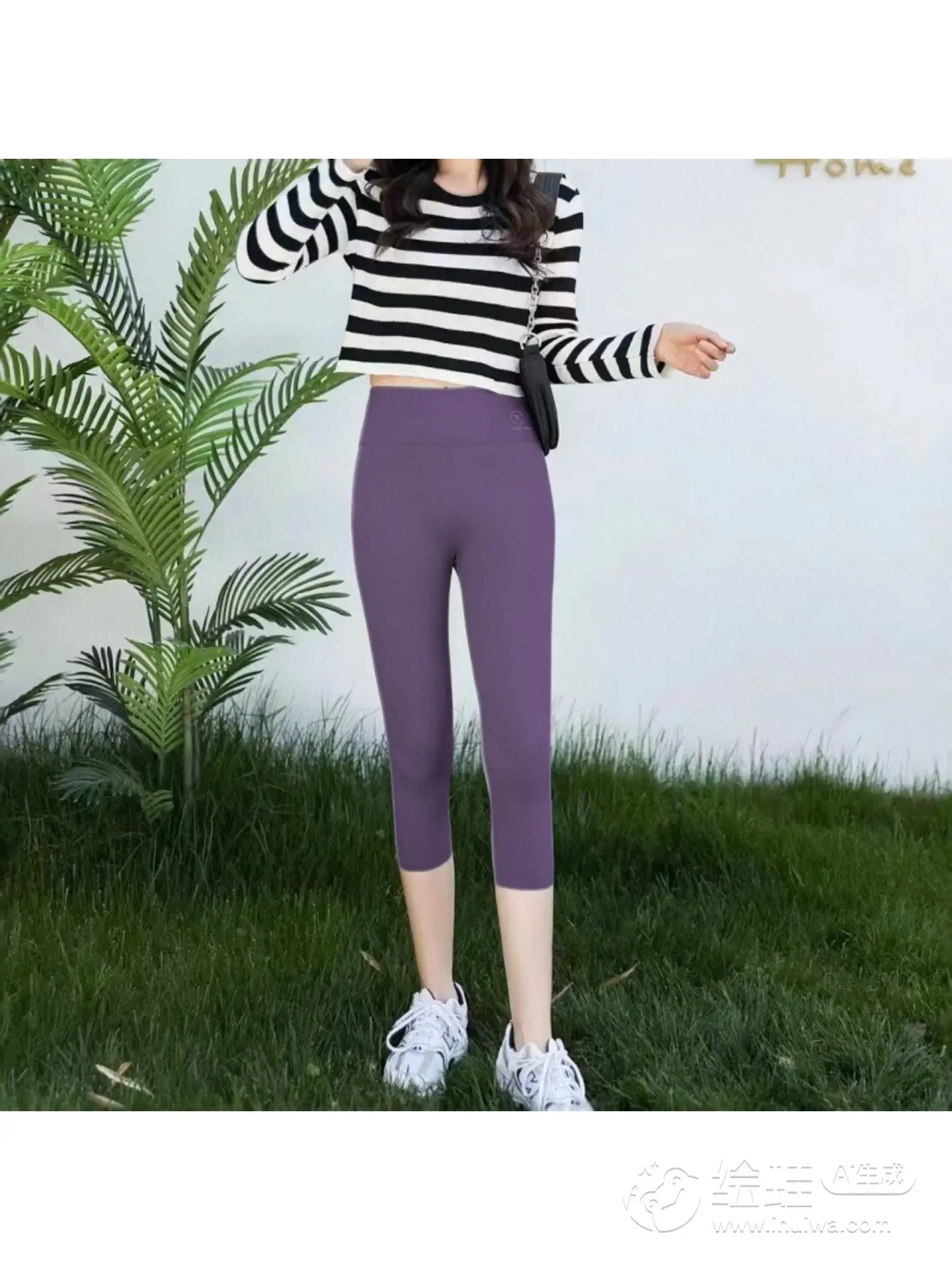 Purple Seamless Yoga Tights Women Hip Belly Riding Tights - Image 16
