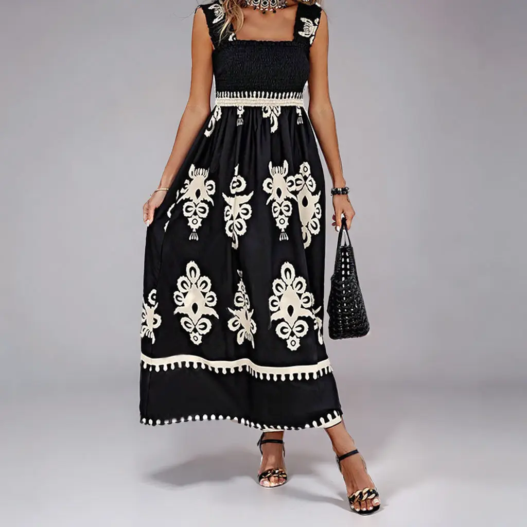 2026 Printed French Dress for Women with Red Paisley Design - Image 12