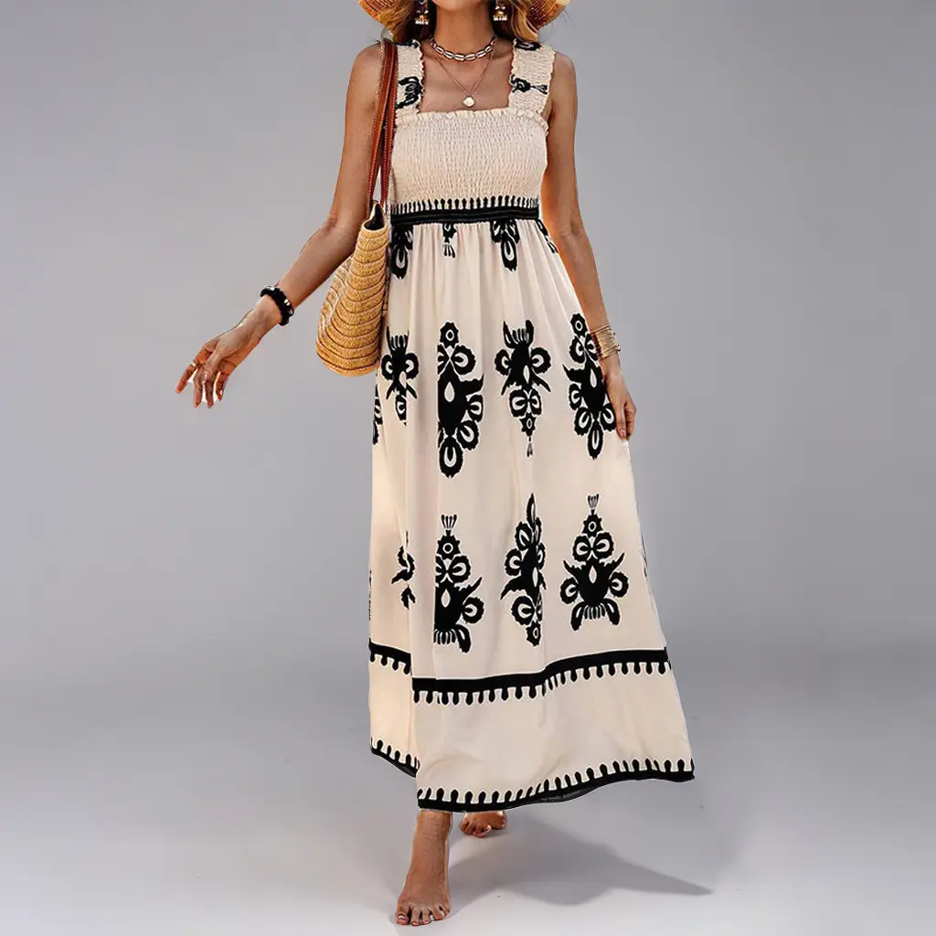 2026 Printed French Dress for Women with Red Paisley Design — feature 43
