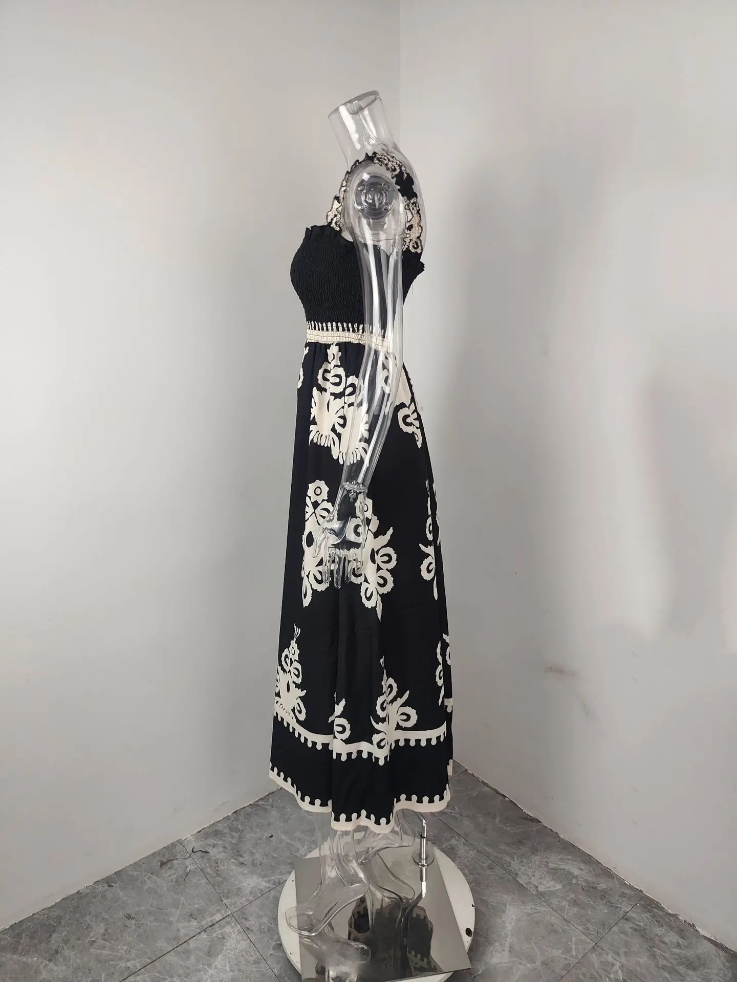 2026 Printed French Dress for Women with Red Paisley Design — feature 50