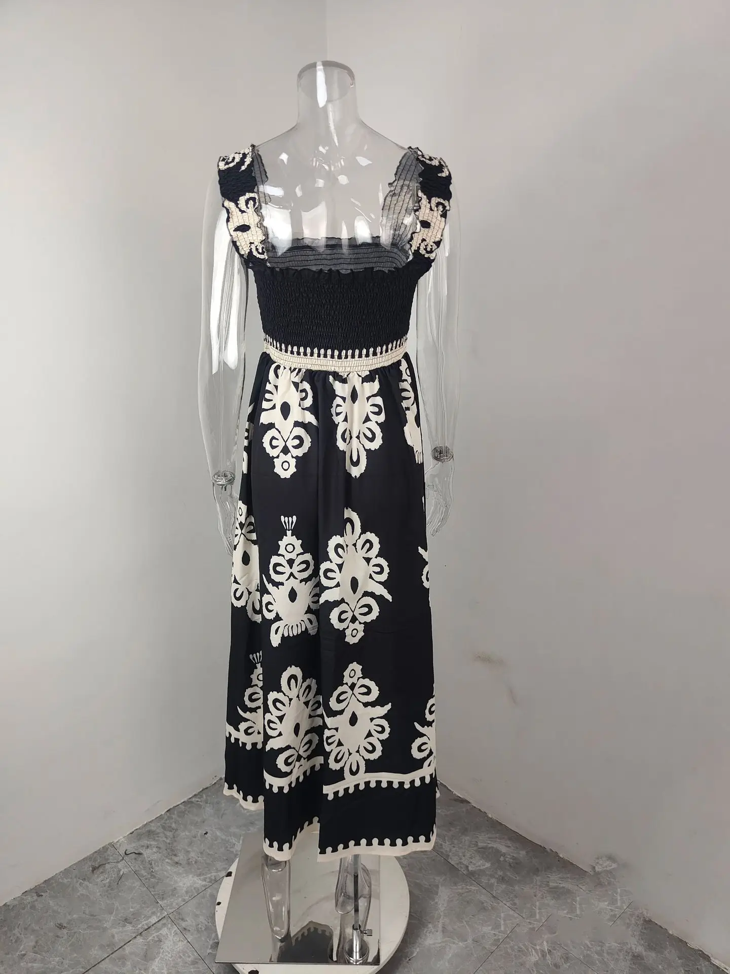 2026 Printed French Dress for Women with Red Paisley Design — feature 51