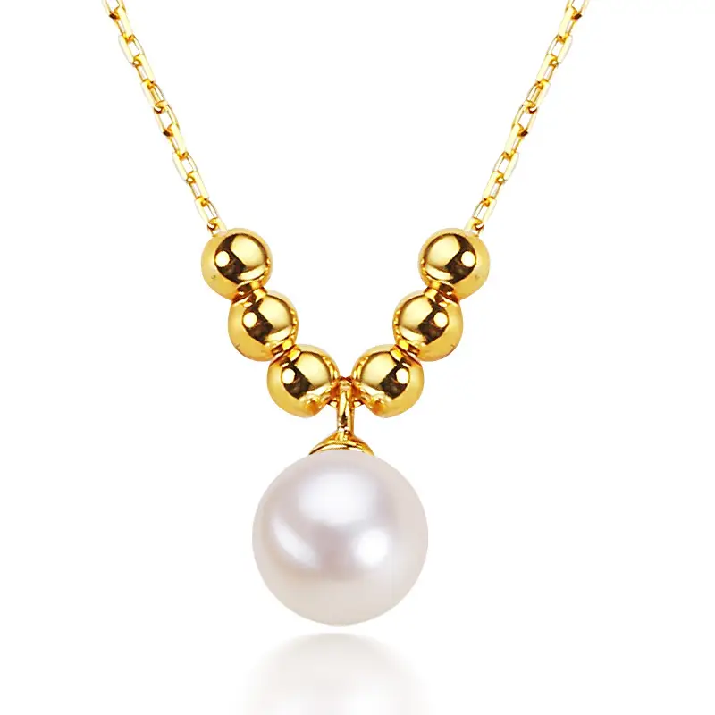 S925 Silver Pearl Necklace with Clavicle Chain