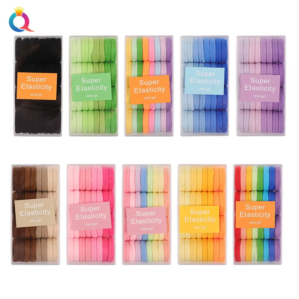 Super Elasticity Rainbow Hair Ring Candy Towel Ring - Image 13