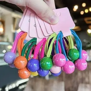 Super Elasticity Rainbow Hair Ring Candy Towel Ring — feature 7