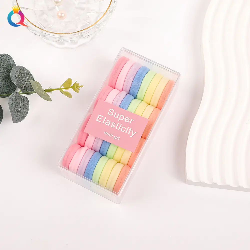 Super Elasticity Rainbow Hair Ring Candy Towel Ring - Image 3